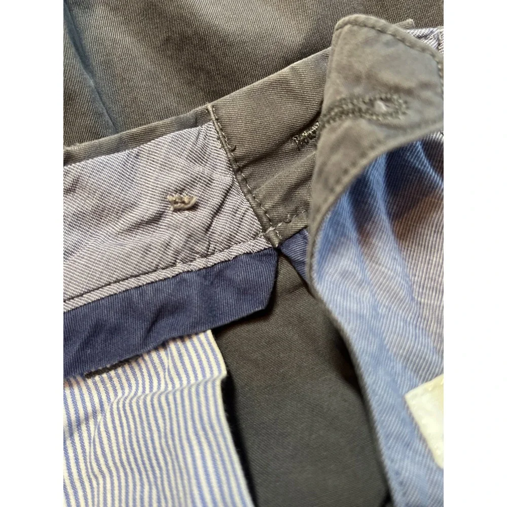 J Crew Men's Chino Shorts Size 35 Charcoal Grey Flat Front Casual Summer Classic